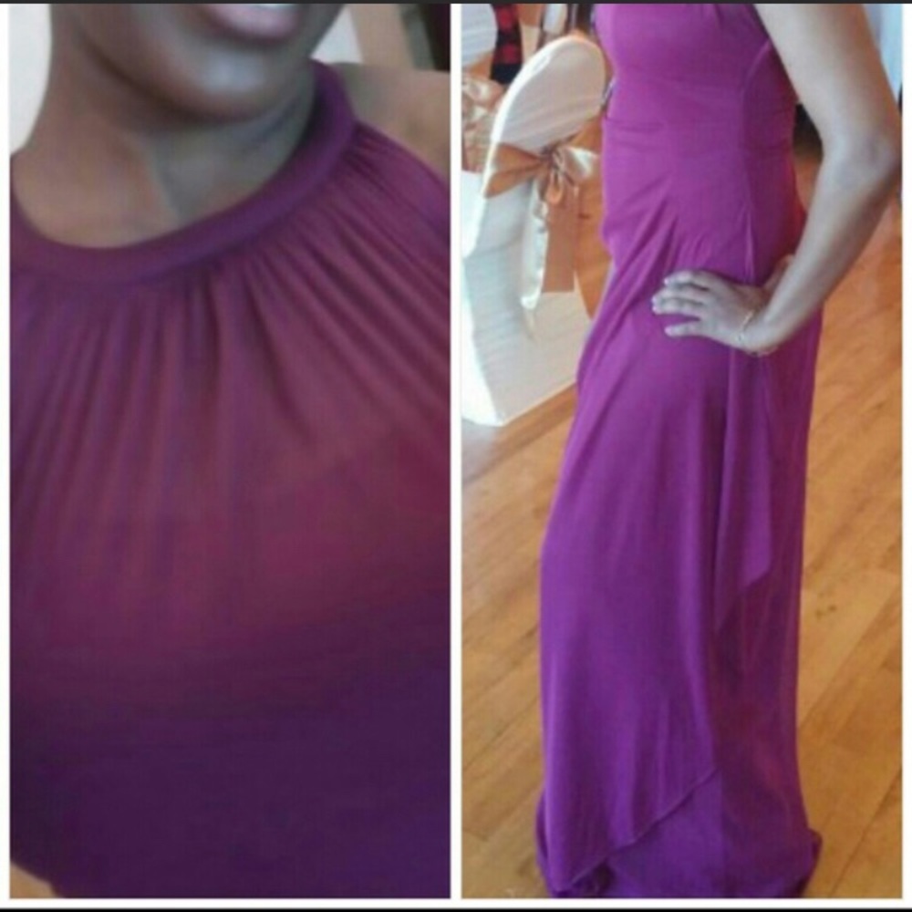 Sangria purple bridesmaid dress
